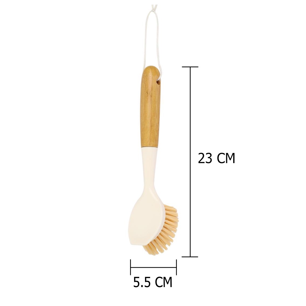 HomeBase ACCO Bàn chải vệ sinh bằng tre/nhựa YJ-Z11 H23XW5.5XD4 màu kem