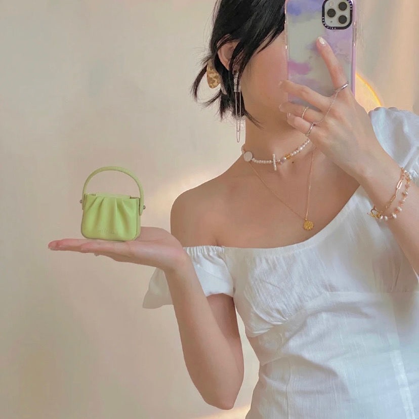 Túi đeo vai đựng tai nghe kích thước mini nhỏ xinh thời trang mới 2021