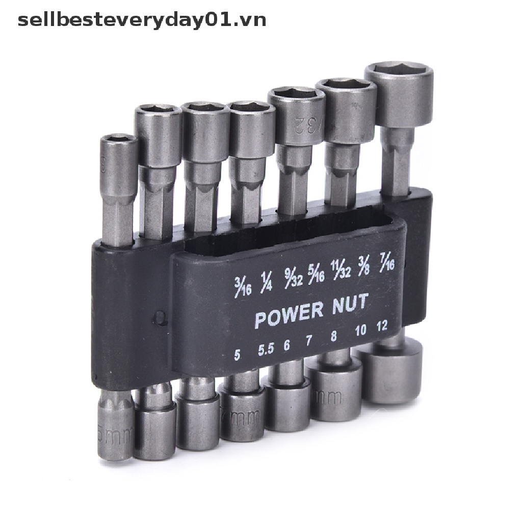 Set 14 mũi điều khiển đai ốc trục lục giác tiêu chuẩn hệ mét &amp; SAE 1/4inch chuyên dụng