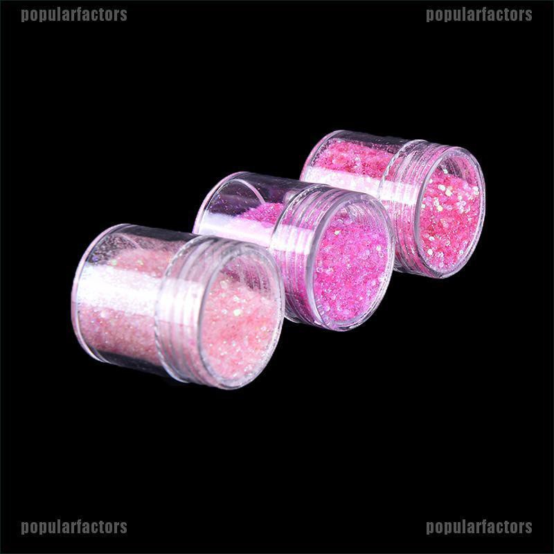 Lọ Bột Kim Tuyến 10ml Nhiều Màu Sắc Trang Trí Móng Tay Nghệ Thuật 3D