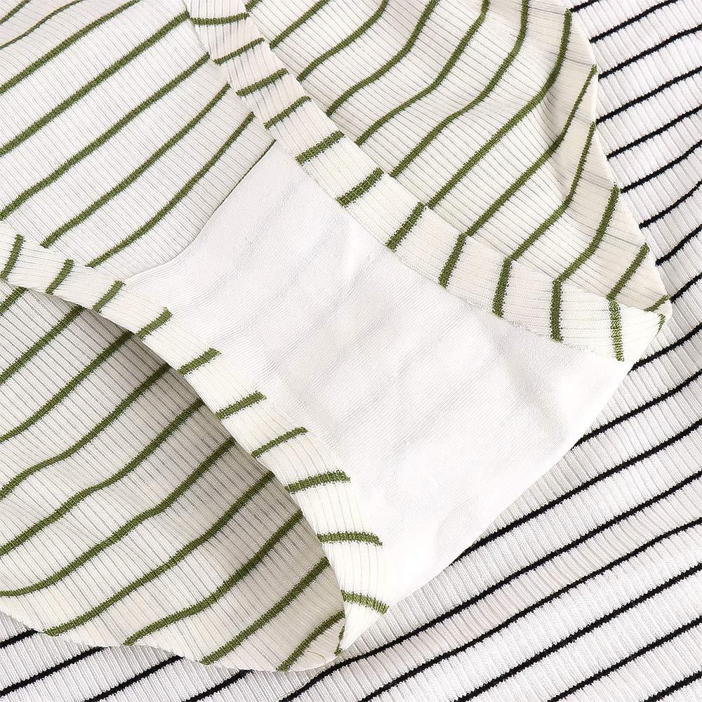 SOMEDAYZL Quần Lót Lưng Thấp Hoạ Tiết Kẻ Sọc Thiết Kế Thoáng Mát Cho Phái Nữ