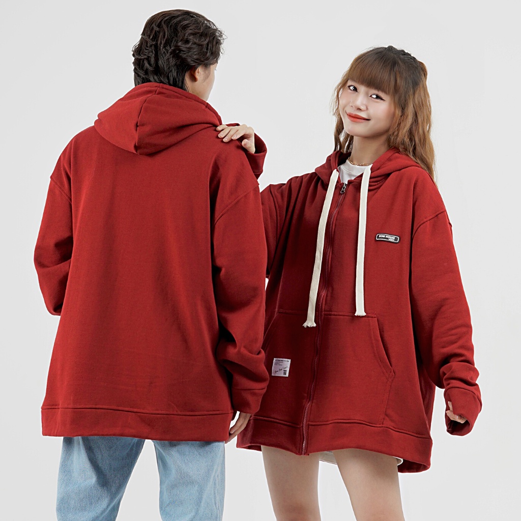Áo Khoác Hoodie Trơn Nam Nữ Ulzzang Unisex Bom House