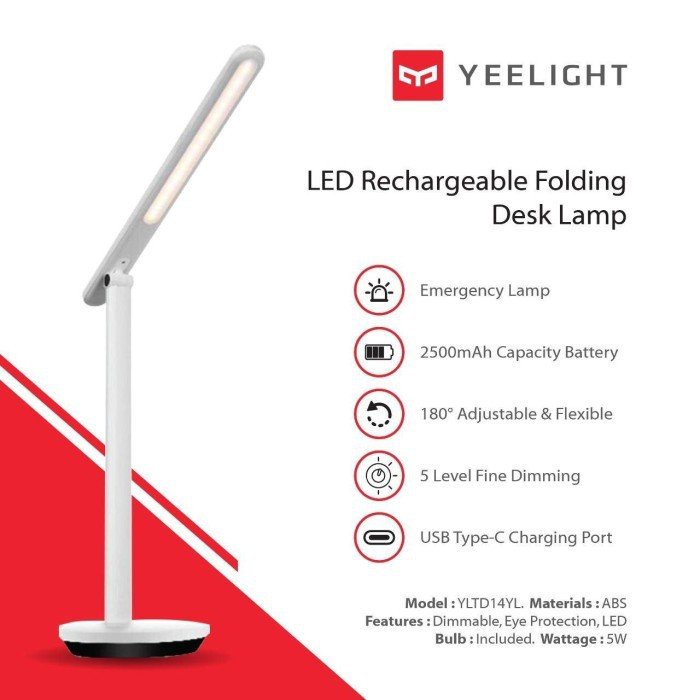 Đèn bàn học Yeelight Z1 Pro YLTD14YL Pin Sạc - điều chỉnh góc chiếu sáng 180 độ