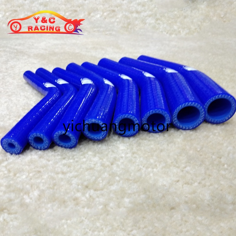 Ống silicone Nhỏ Chịu Nhiệt Cao 45 Độ / 90 Độ 6 / 8 / 10 / 12 / 14 / 16 / 20 / 22mm