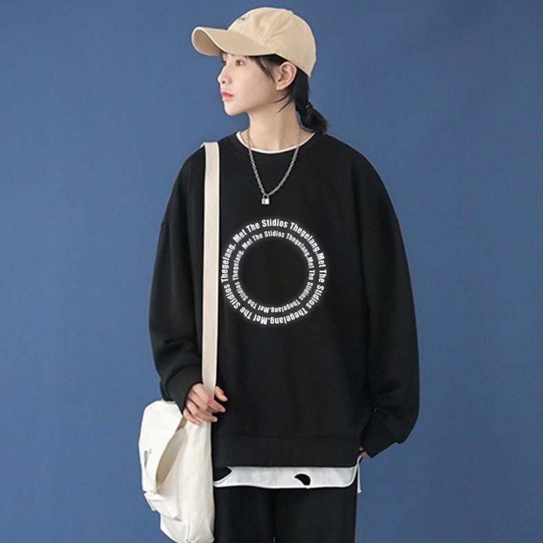 Áo Sweater nỉ phản quang unisex dài tay Vòng Tròn Chữ AS43 | BigBuy360 - bigbuy360.vn