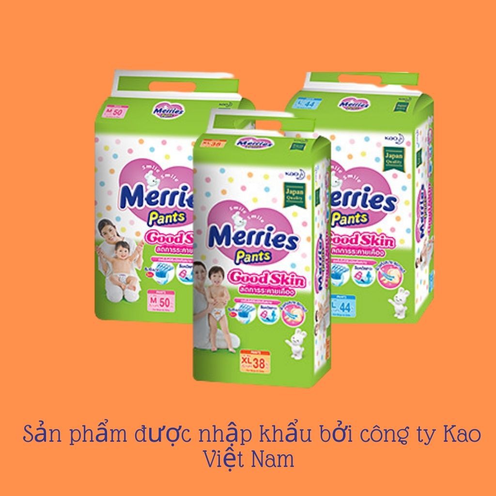 Bỉm Quần Merries Good Skin Đủ Size M50/L44/XL38