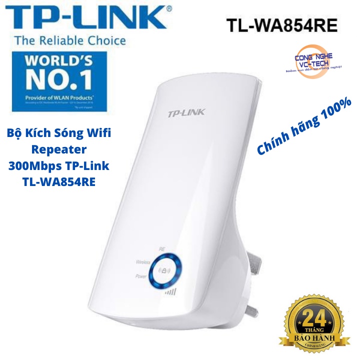 Bộ Kích Sóng Wifi Repeater 300Mbps TP-Link TL-WA854RE - Hàng Chính Hãng