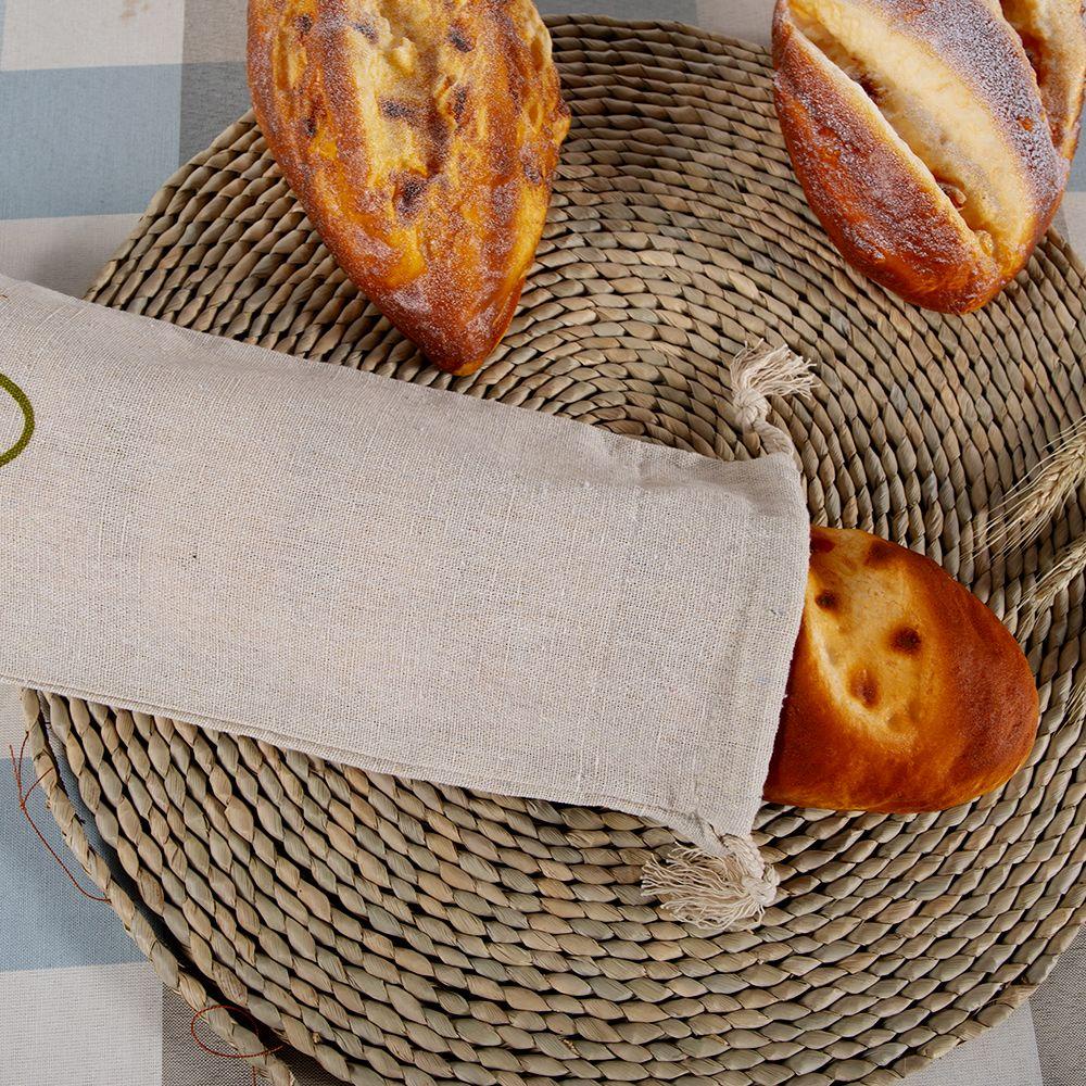 Túi Dây Rút Vải Lanh Đựng Bánh Mì / Thực Phẩm Tự Nhiên