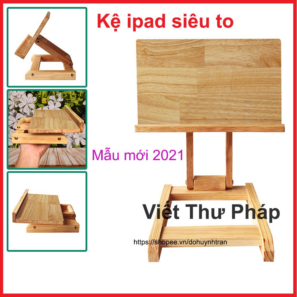 Giá đỡ ipad, kệ máy tính bảng bằng gỗ - dễ dàng gấp gọn - thiết kế sang trọng, chắc chắn