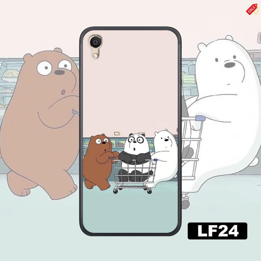 ỐP LƯNG OPPO A37(NEO 9) - F1 - F1 PLUS IN HÌNH GẤU WE BARE BEAR-CÁ HEO ĐÁNG YÊU CỰC CHẤT-CỰC BỀN cute