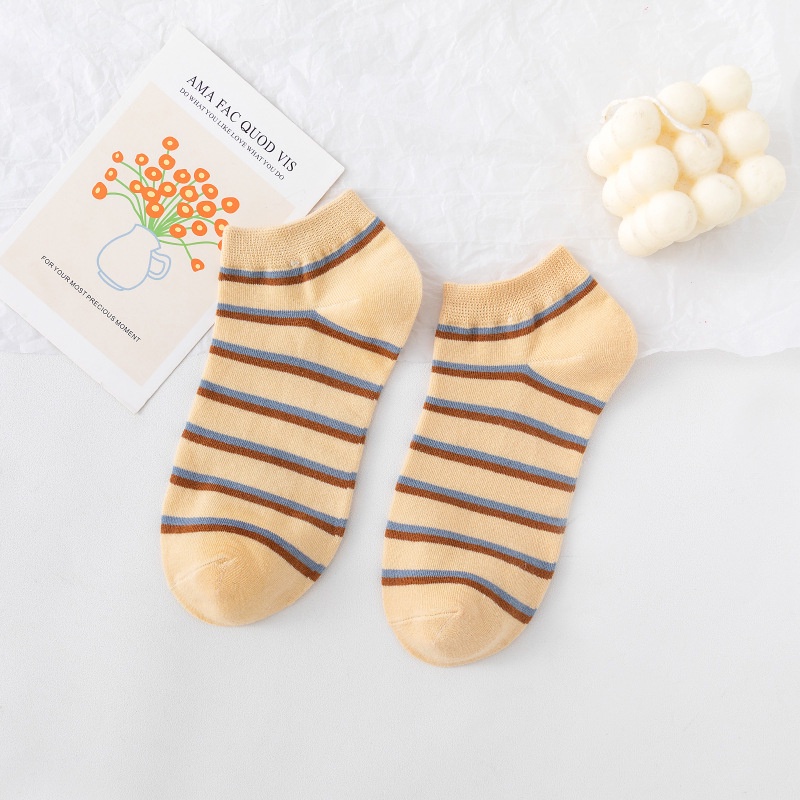 Đôi Vớ Cotton Họa Tiết Sọc Caro Thời Trang Cho Nữ | BigBuy360 - bigbuy360.vn