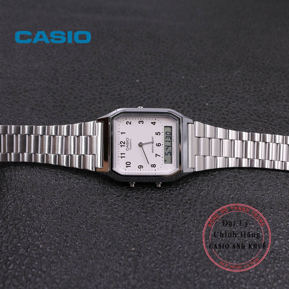 Đồng hồ Unisex Casio Vintage AQ-230A-7BMQ dây kim loại