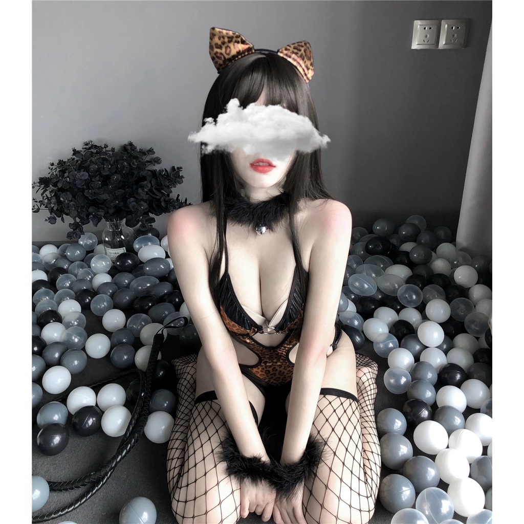 Đồ ngủ Cosplay da báo hở eo sexy gợi cảm