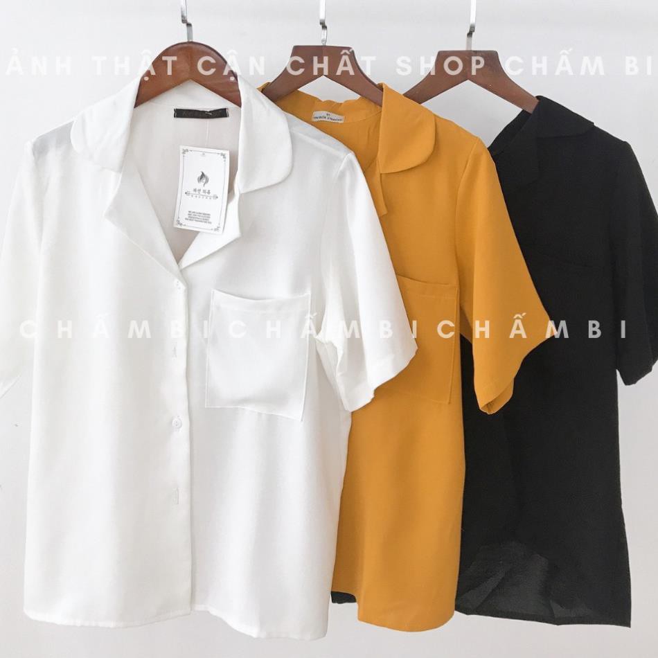 [SALE] Áo Cổ Vest Cộc Tay A.193, áo sơ mi cộc tay cổ vest trơn Hàn Quốc | BigBuy360 - bigbuy360.vn