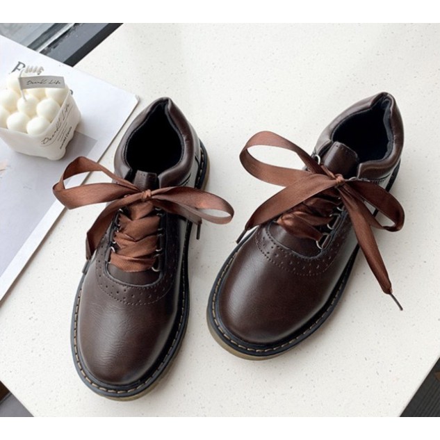 [Có sẵn] Giày Vintage Harajuku thắt dây cô gái Nhật dịu ngọt oxford sinh viên ulzzang kiểu lolita joshi lenvintage retro | BigBuy360 - bigbuy360.vn
