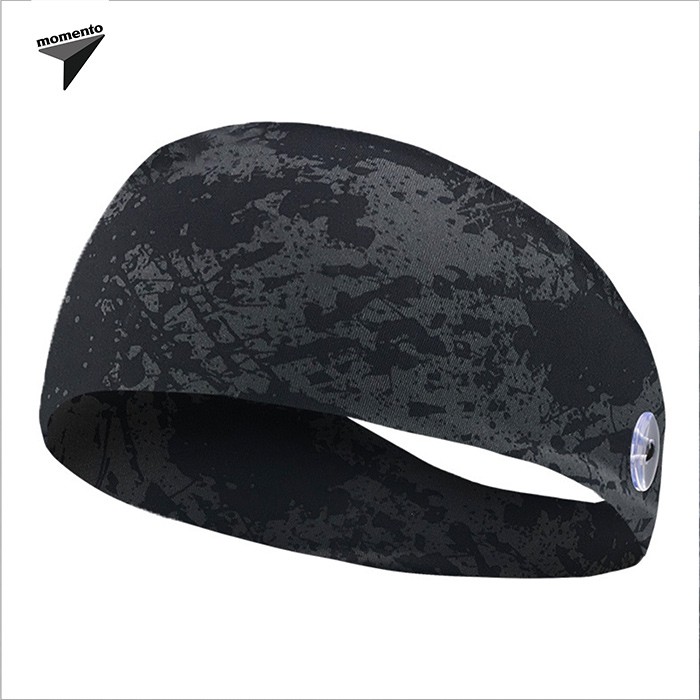 Băng Đầu Thể Thao Thấm Hút Mồ Hôi Có Nút Treo Dây Khẩu Trang - Băng Đô Sport Headband Tập Gym, Chạy Bộ, Đạp Xe