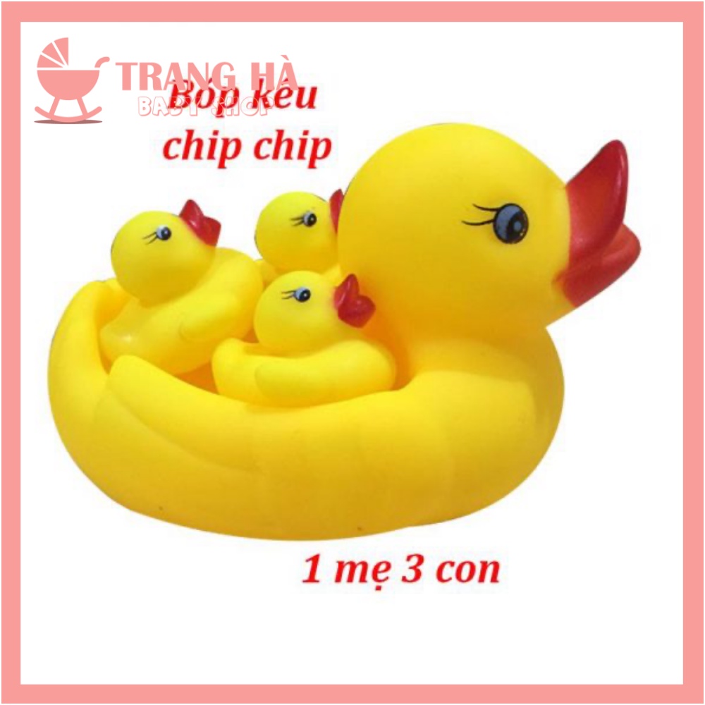 Đồ Chơi Đàn Vịt Thả Bồn tắm, Chậu Tắm Có Tiếng Kêu Chip Chip Cho Bé