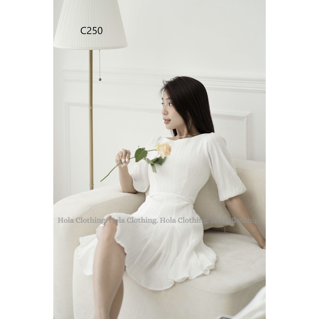 C250-Đầm công sở màu hồng miumiu