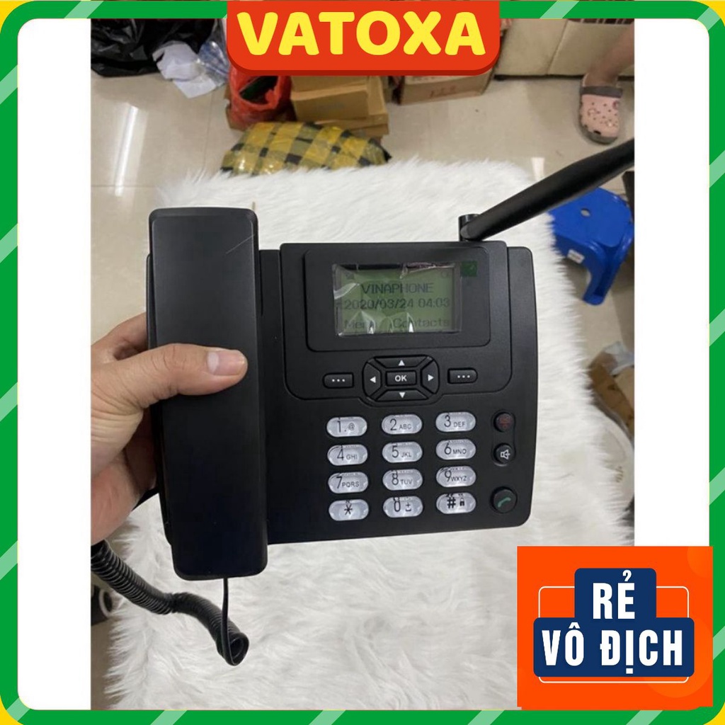 Máy điện thoại để bàn không dây Huawei ets 3125i lắp sim gphone homephone viettel vina mobi.. giá rẻ sóng khỏe loa to