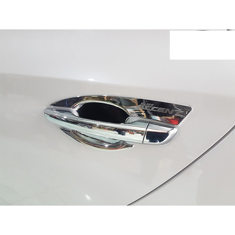 Ốp Tay Cửa Và Hõm Cửa Xe Hyundai Accent 2018 đến 2022 Mạ Crom Cao Cấp Chống xước tay cửa làm đẹp cho xe