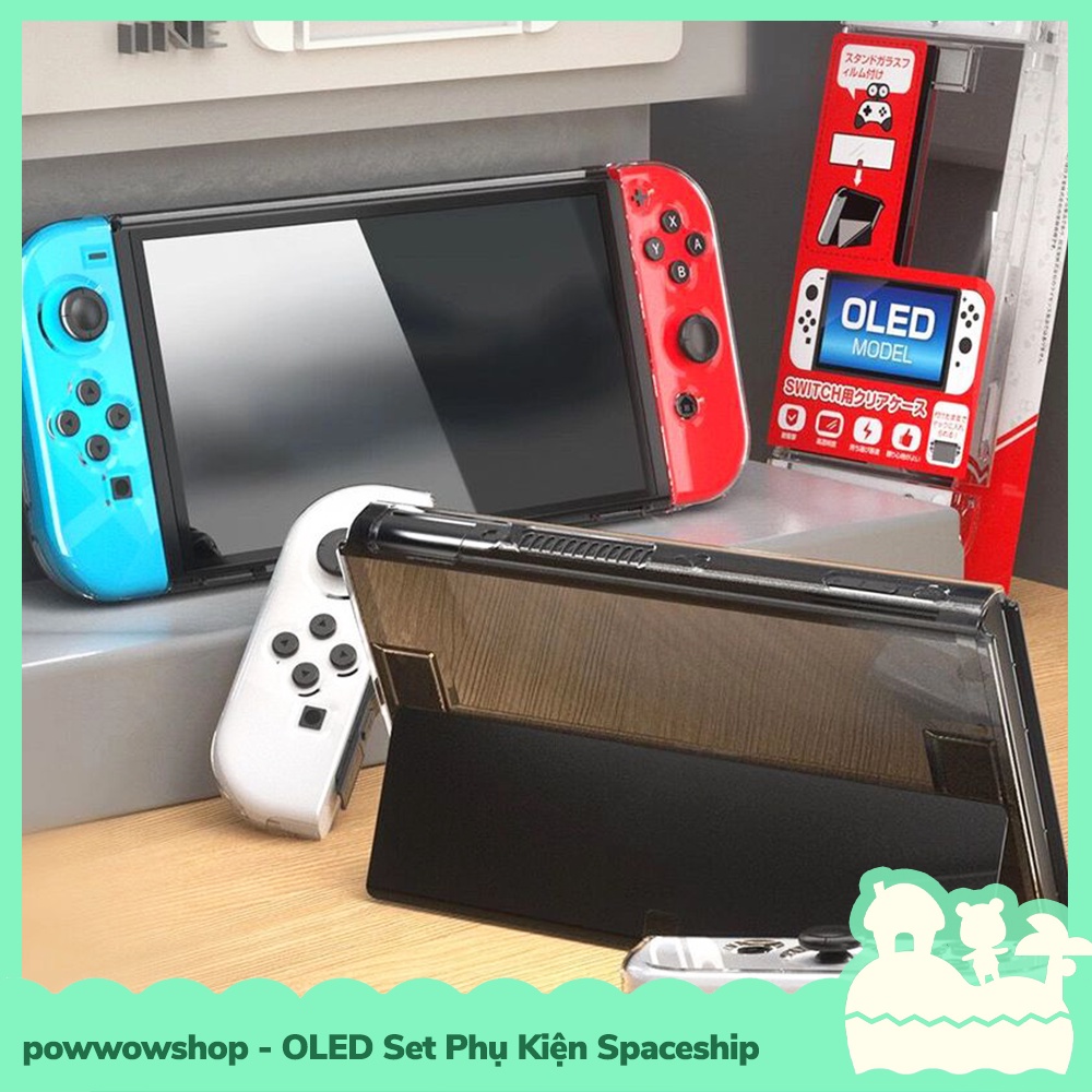 [Sẵn VN - Hỏa Tốc] OLED Set Phụ Kiện Túi, Bọc Analog, Case, Grip Cho Máy Game Nintendo Switch Spaceship Style