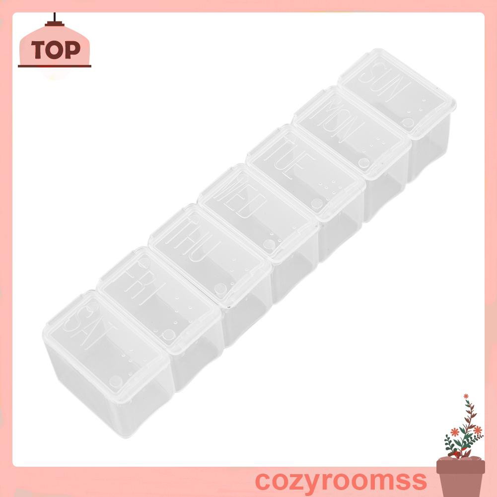(Hàng Mới Về) Hộp Đựng Thuốc 7 Ngày Trong Suốt Nhỏ Gọn Tiện Dụng
