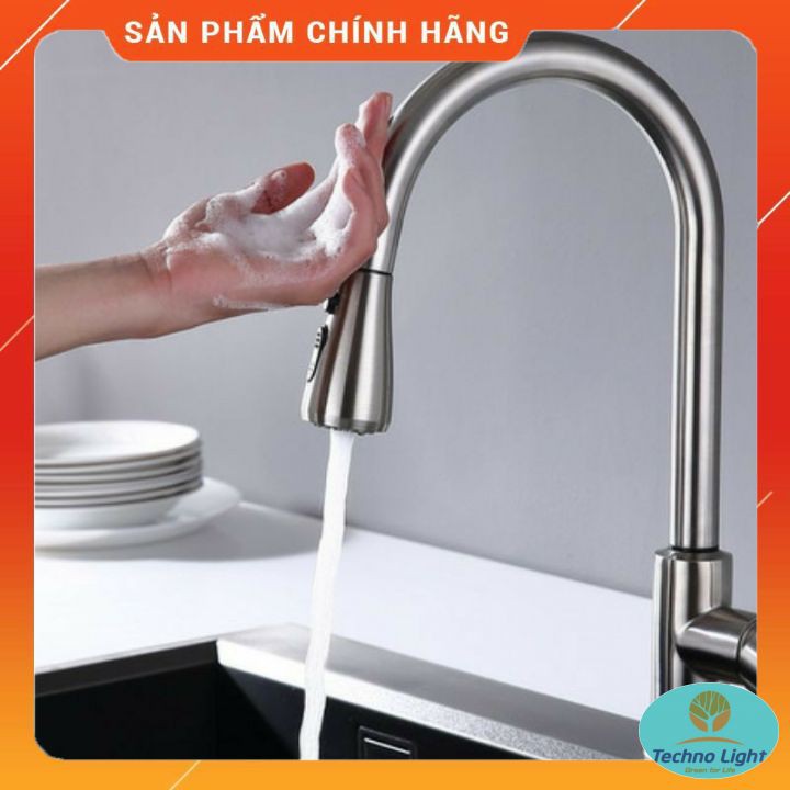 Vòi rửa bát nóng lạnh ,vòi rửa chén nóng lạnh inox 304 rút  dây, nặng 1,7kg ⚡ chính hãng KOBESI- BH 3 năm ⚡