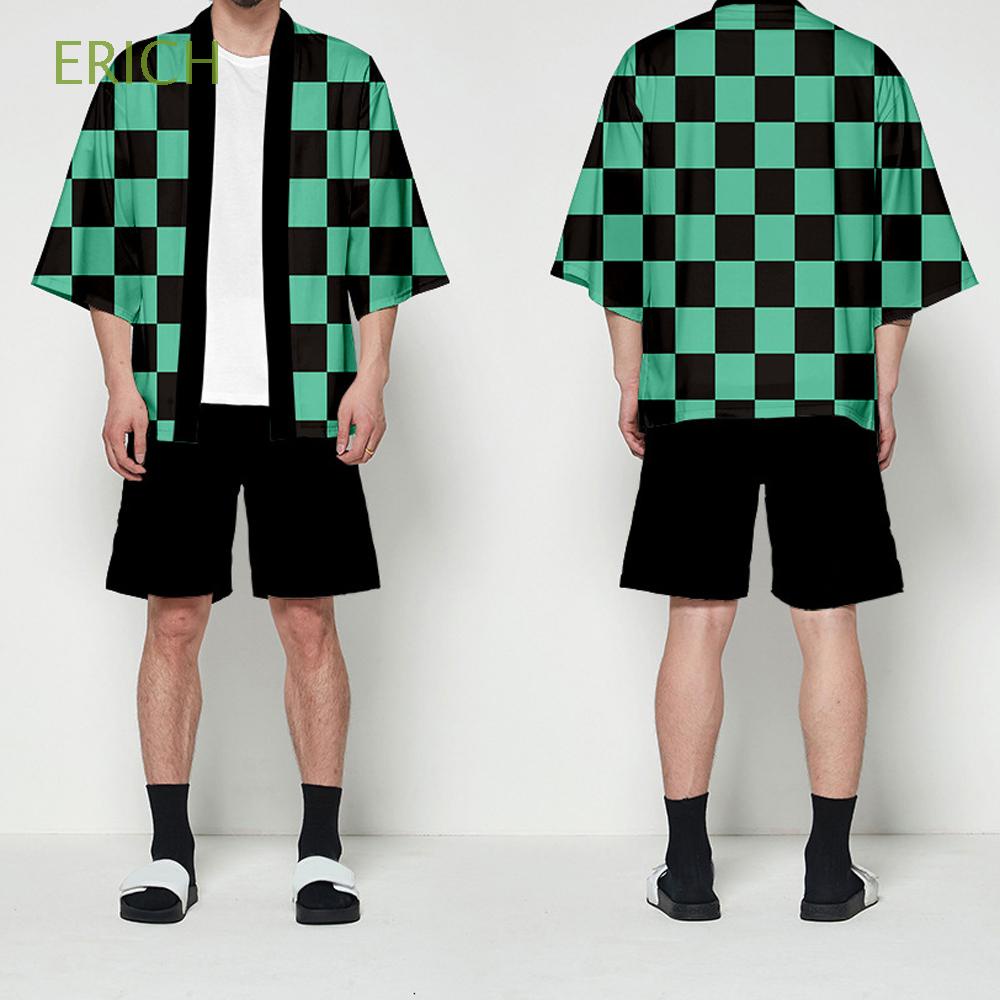 Áo khoác kimono hóa trang thành nhân vật Tomioka Giyuu Kamado Tanjiro trong anime Demon Slayer