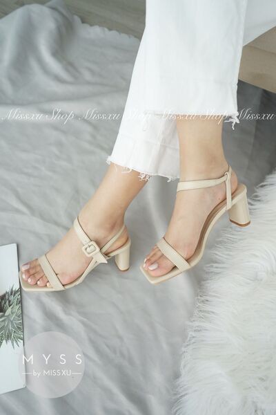 Giày sandal nữ mũi vuông cao 5cm thời trang MYSS - SD115