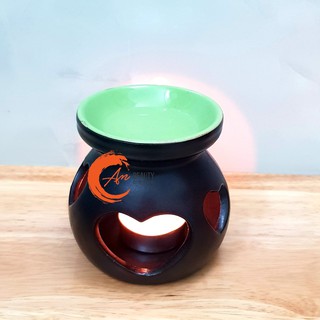 [TẶNG NẾN VIÊN ĐỐT ĐÈN] - Đèn gốm đốt nến xông tinh dầu