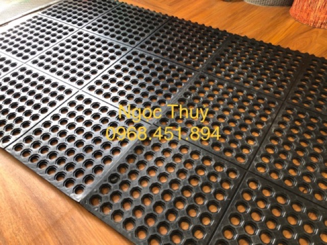 Thảm cao su chống trơn trượt nhà xưởng, bếp ăn công nghiệp