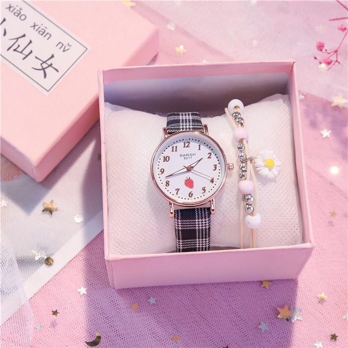 Đồng hồ đeo tay chống thấm nước họa tiết caro màu dạ quang phong cách hàn quốc cho nữ | BigBuy360 - bigbuy360.vn