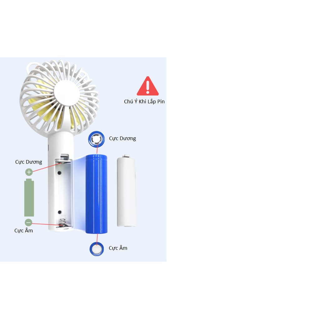 Quạt Cầm Tay Mini 4 Cánh Pin Sạc | BigBuy360 - bigbuy360.vn