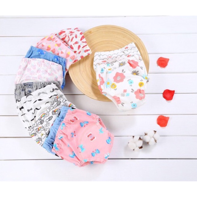 Quần Bỏ Bỉm Xuất hàn cao cấp 6 Lớp Cho Bé Size 80 - 90 - 100 -110