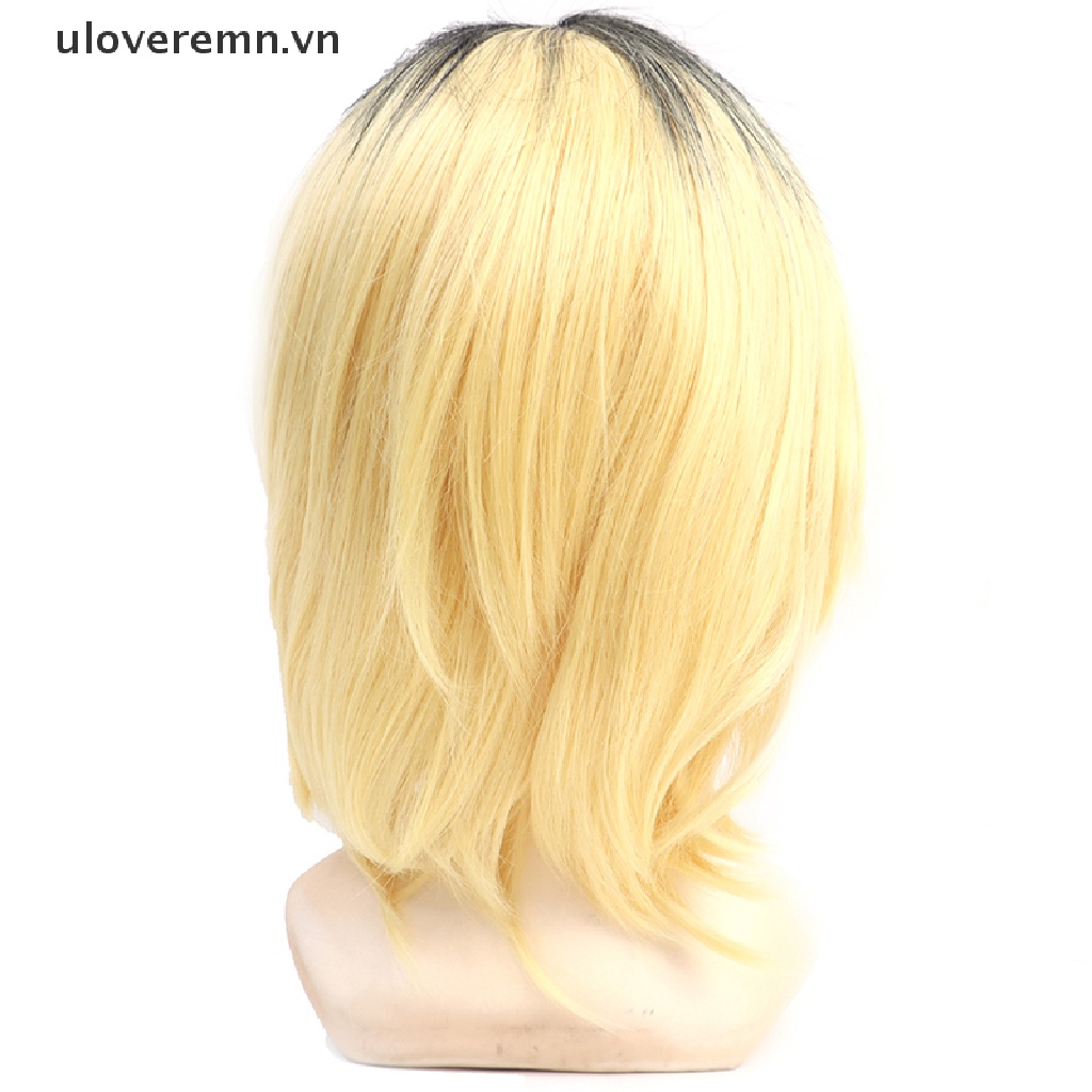 Bộ Tóc Giả Ngắn Màu Vàng Hóa Trang Nhân Vật Anime Haikyuu Kenma Kozume