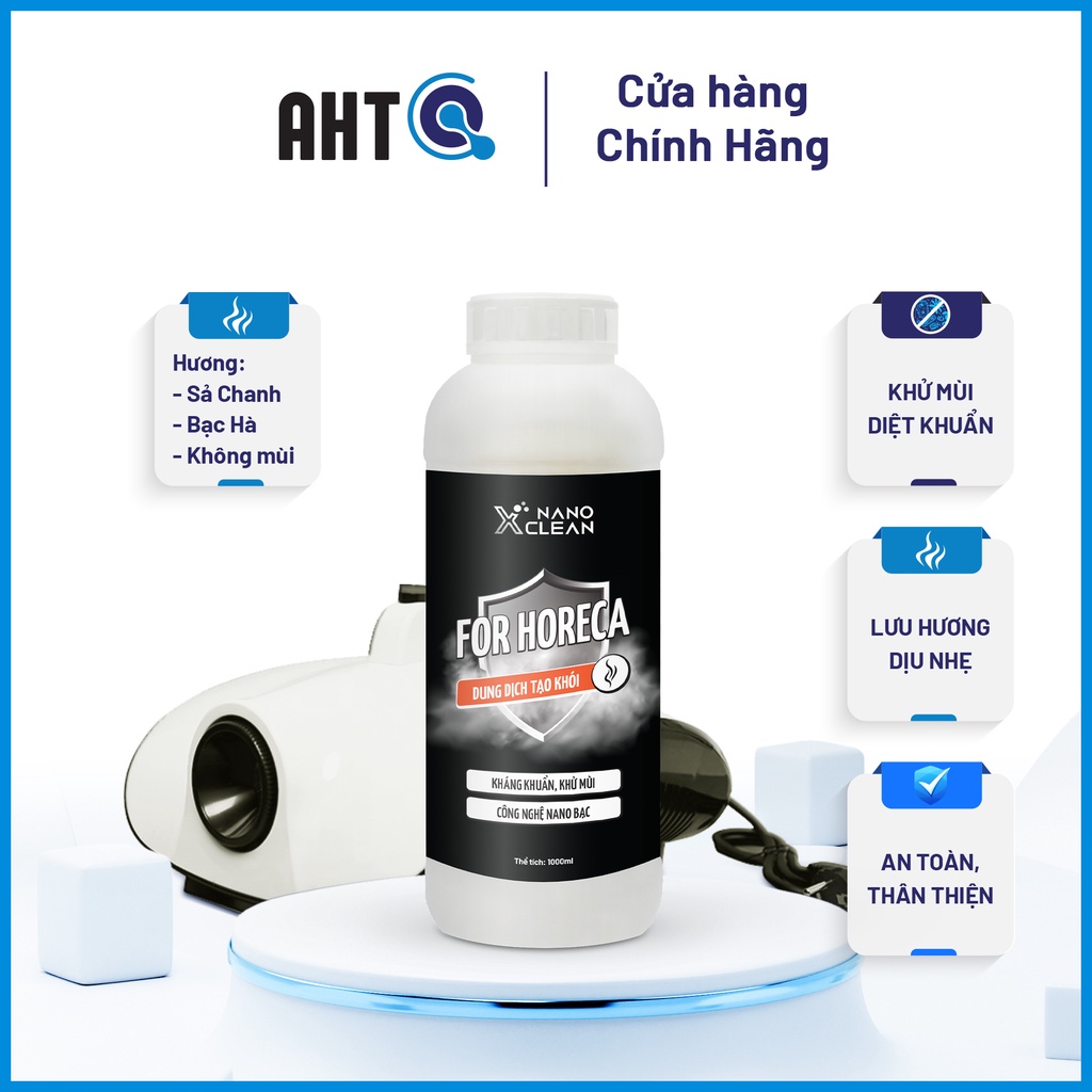 Dung dịch tạo khói, phun khói Nano Xclean For Horeca - khử Mùi ô tô, nhà hàng, bếp, khách sạn, phòng kín (combo 5L&1L)