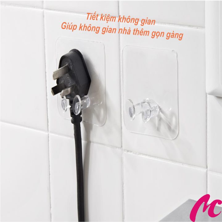 Combo 5 Móc Treo Ổ Điện Dán Tường Trong Suốt Tiện Dụng_CC888