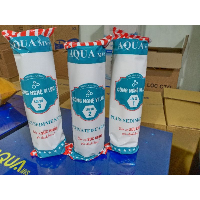 [TRỢ GIÁ] BỘ LỌC NƯỚC AQUA  1,2,3 túi xanh