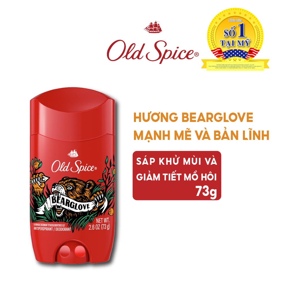 Sáp khử mùi - ngăn tiết mồ hôi Old Spice USA 73g  - Fiji - Bearglove - Wolfthorn - Timber