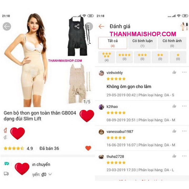 Gen bộ thon gọn toàn thân GB004 dạng đùi Slim Lift | BigBuy360 - bigbuy360.vn