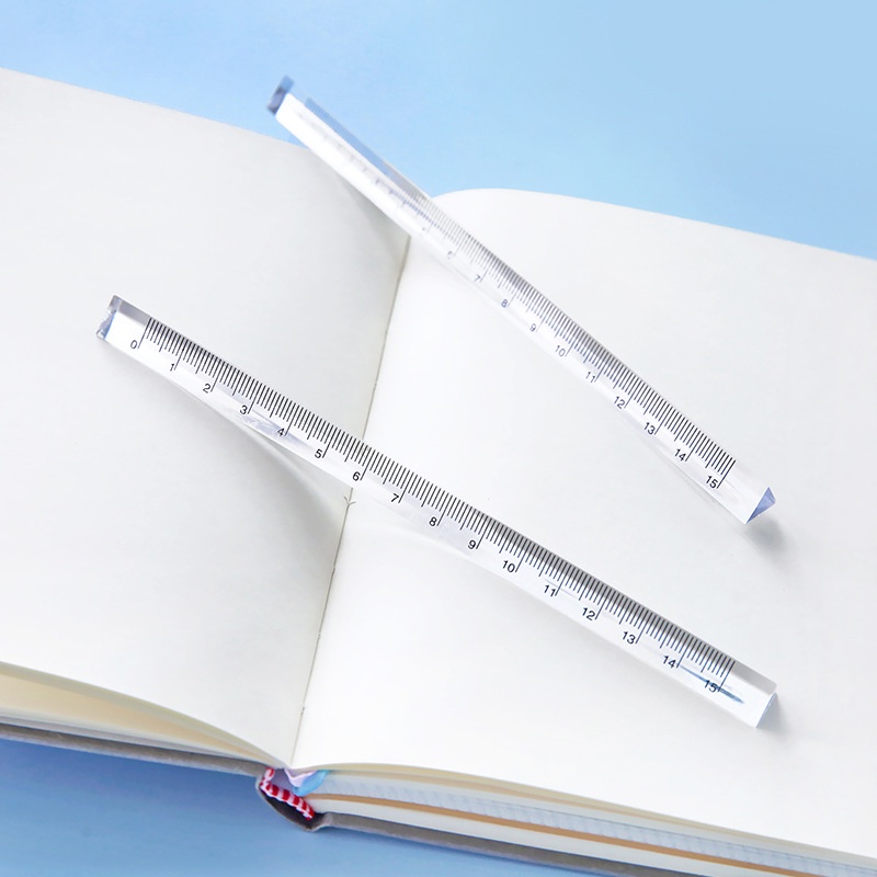 Thước kẻ Mitsubishi làm từ nhựa trong suốt 15cm ba chiều đơn giản cho học sinh