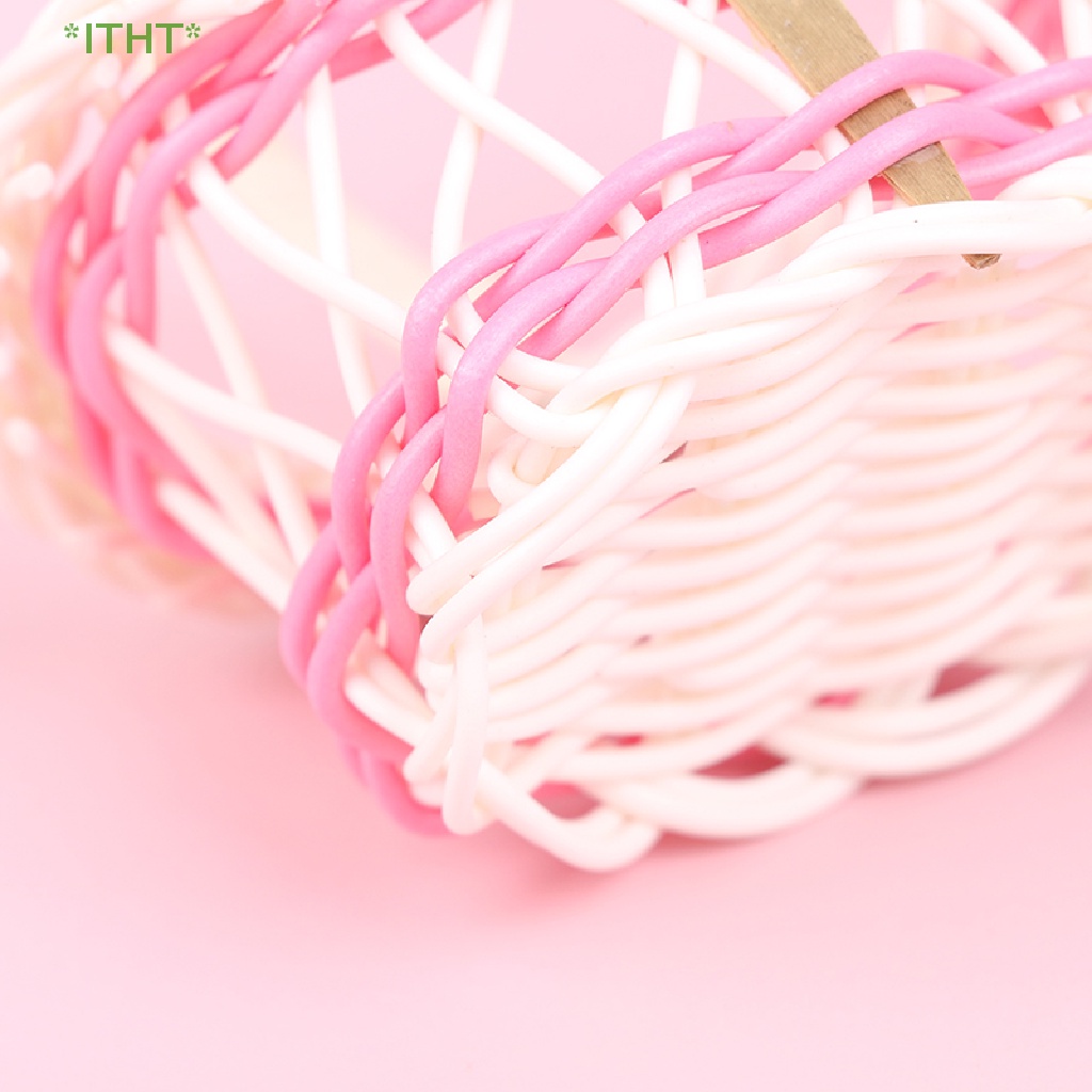 1 Giỏ Đan Mini 1: 12 Dùng Để Trang Trí Nhà Búp Bê Mới