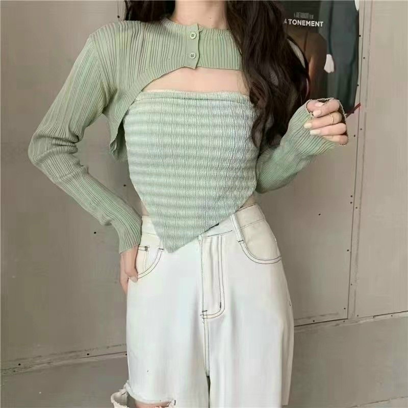 ÁO BRA BRA NHÚN VẠT CHÉO CÁ TÍNH 8255