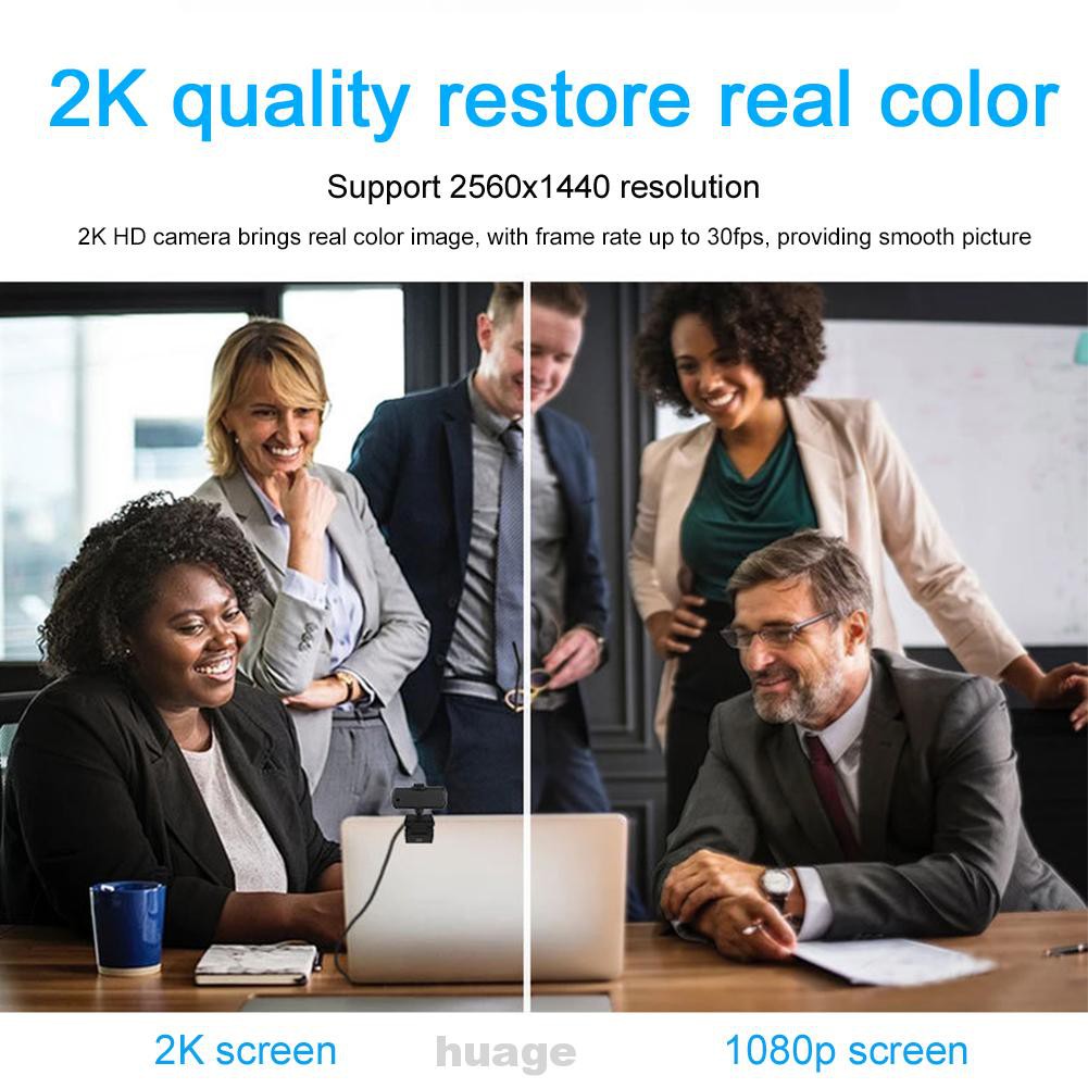 Webcam 2k 4mp 30fps Hd Xoay 360 Độ Tự Động Lấy Nét Kèm Micro Cho Pc Laptop | BigBuy360 - bigbuy360.vn