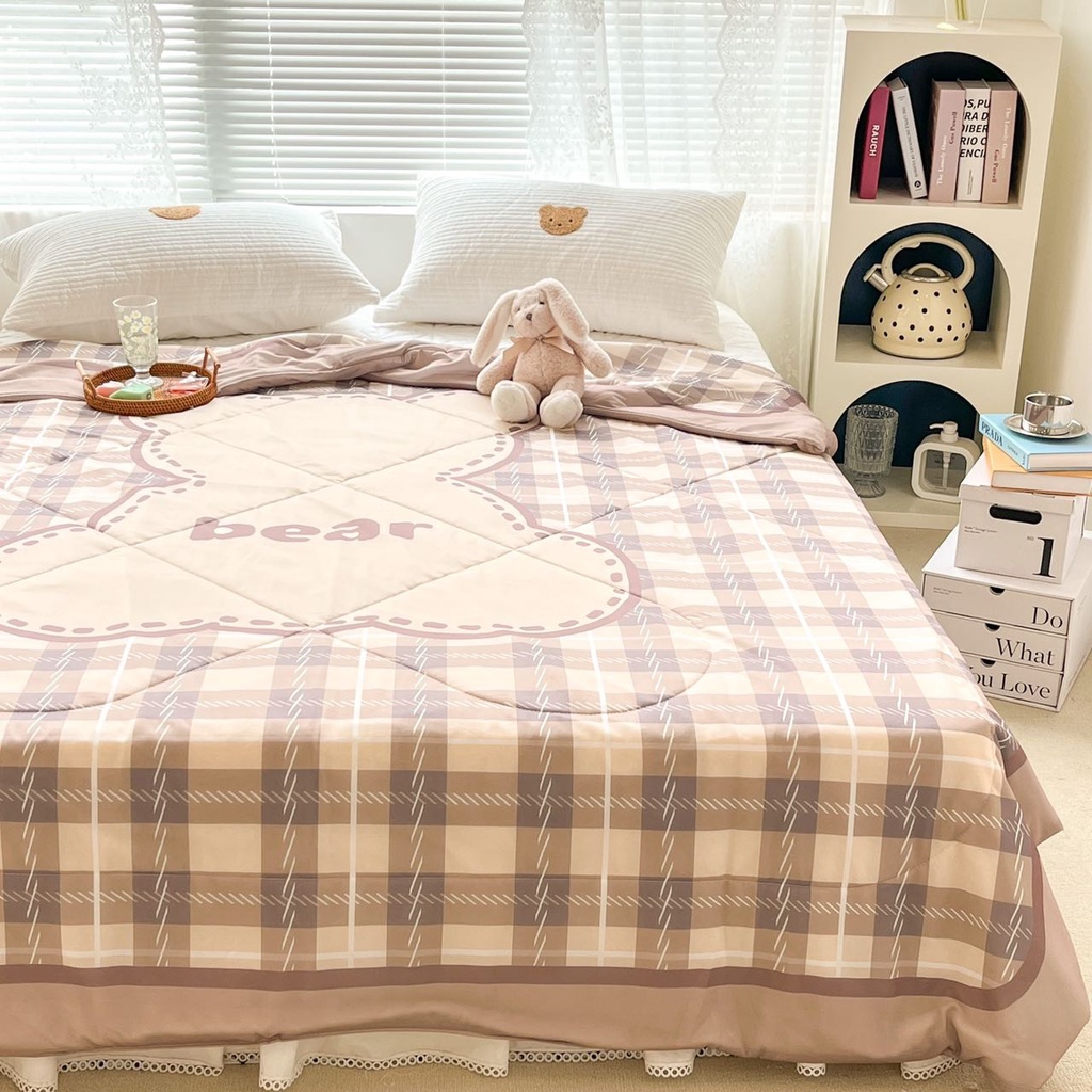 Chăn hè mát lạnh Tencel M2T BEDDING, Mền dùng bốn mùa Hàn Quốc kích thước 2mx2m3 - Chăn lạnh Gấu Bear