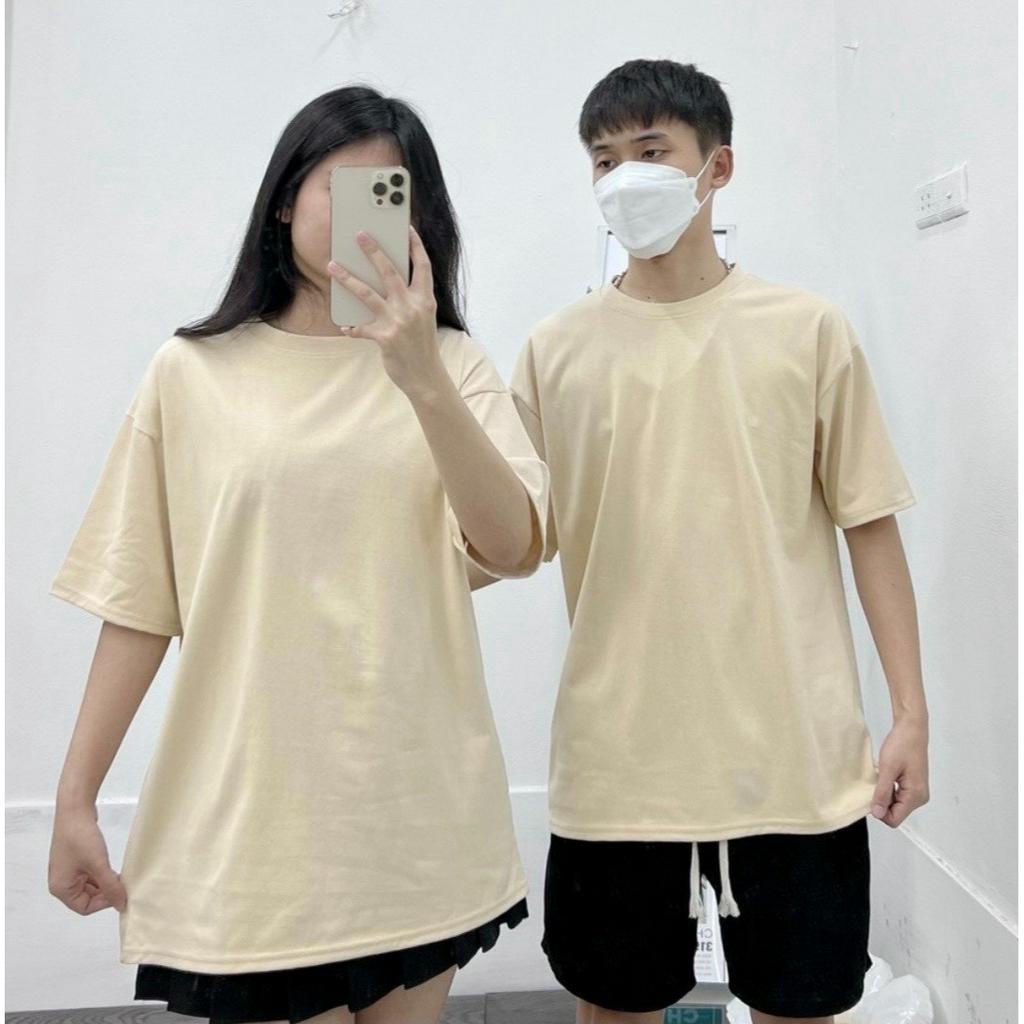 Áo phông thun nữ nam 3158 trơn tay lỡ unisex nhiều màu chất cotton khô mặc xinh