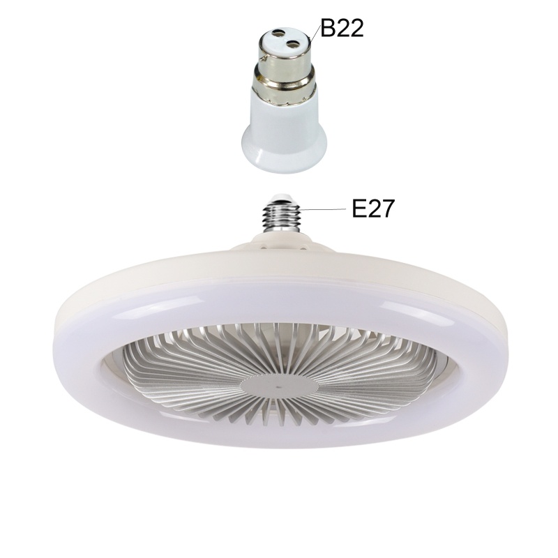 Quạt Trần E27 2 Trong 1 Đèn LED 30W Hẹn Giờ 2400Lm Có Quạt Làm Mát Cho Nhà Ở / Văn Phòng / Phòng Ngủ