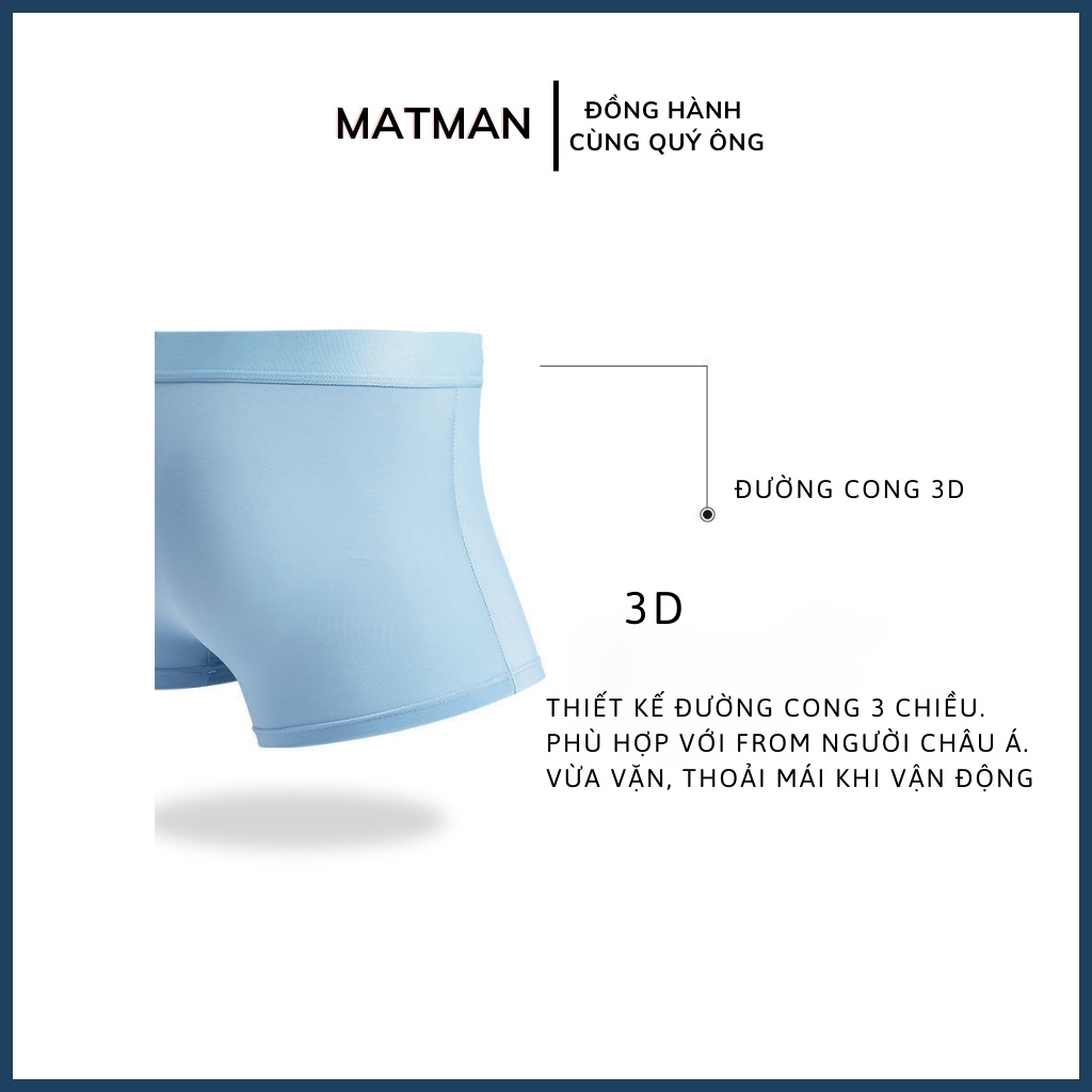 Quần sịp đùi nam quần lót nam MATMAN thun lụa co giãn