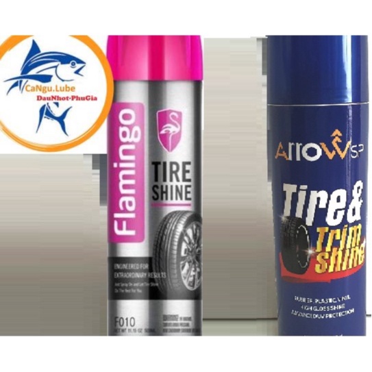 [FREE SHIP] Chai xịt Phục Hồi Nhựa Đen 450ml Flamingo/Arrow  Xịt Dưỡng Bóng Vỏ Lốp/lốp xe an toàn cho người sử dụng