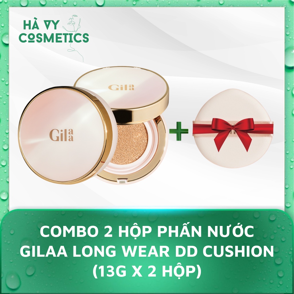 Combo 2 Hộp Phấn Nước Gilaa Long Wear DD Cushion (13g x 2 hộp)